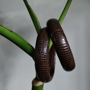 Bottega Veneta Exotic Lizard Leather Bangles Bundle